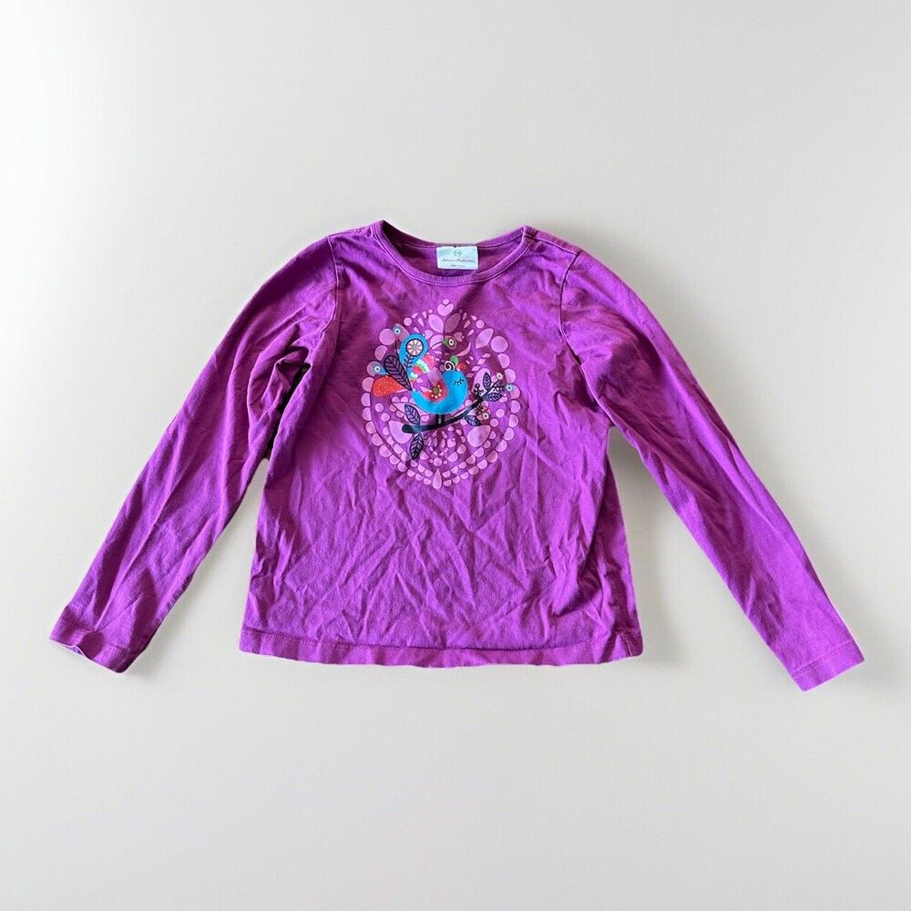 Hanna Andersson Girls' Size 8 130cm Long Sleeve Tee In a Pear Tree Graphic Print